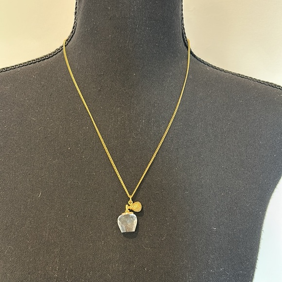 Swarovski Jewelry - NWT Swarovski Crystal Memories Perfume Bottle Necklace Gold Tone w/ Box